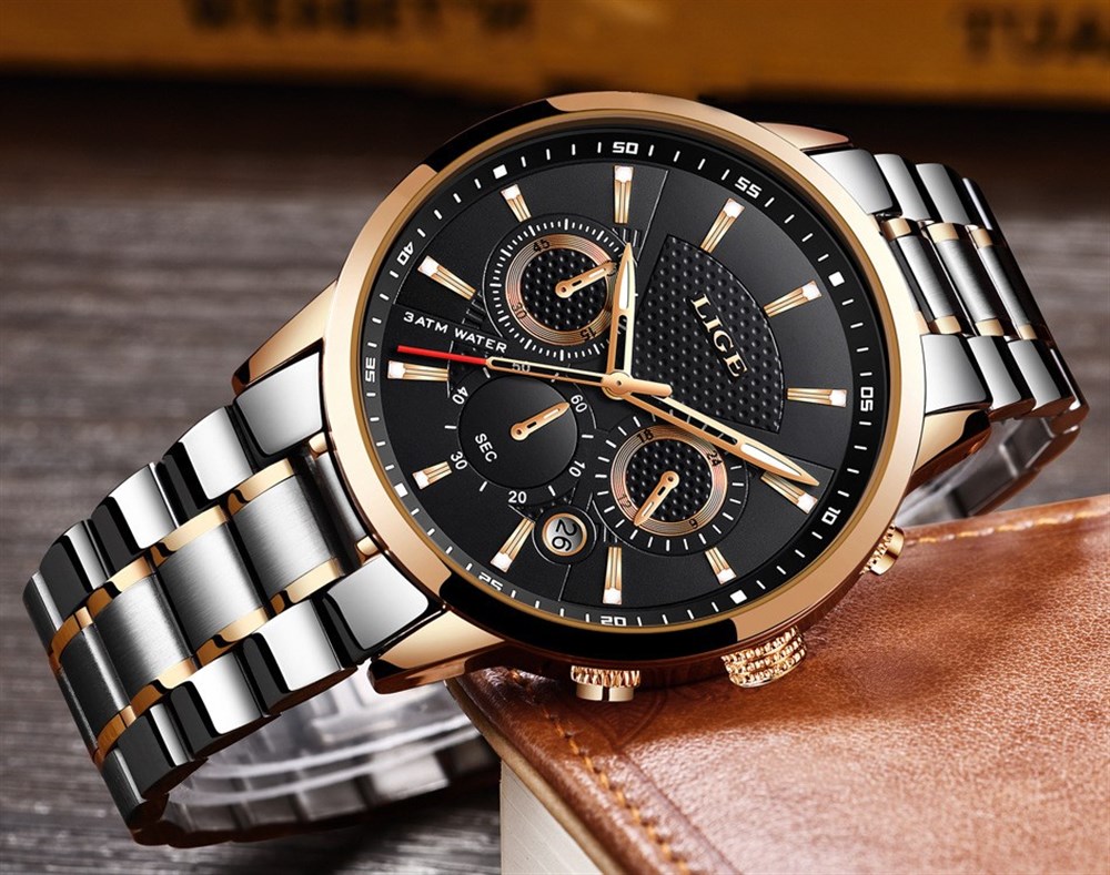 LIGE 9866 Su Geçirmez Erkek Kol Saati