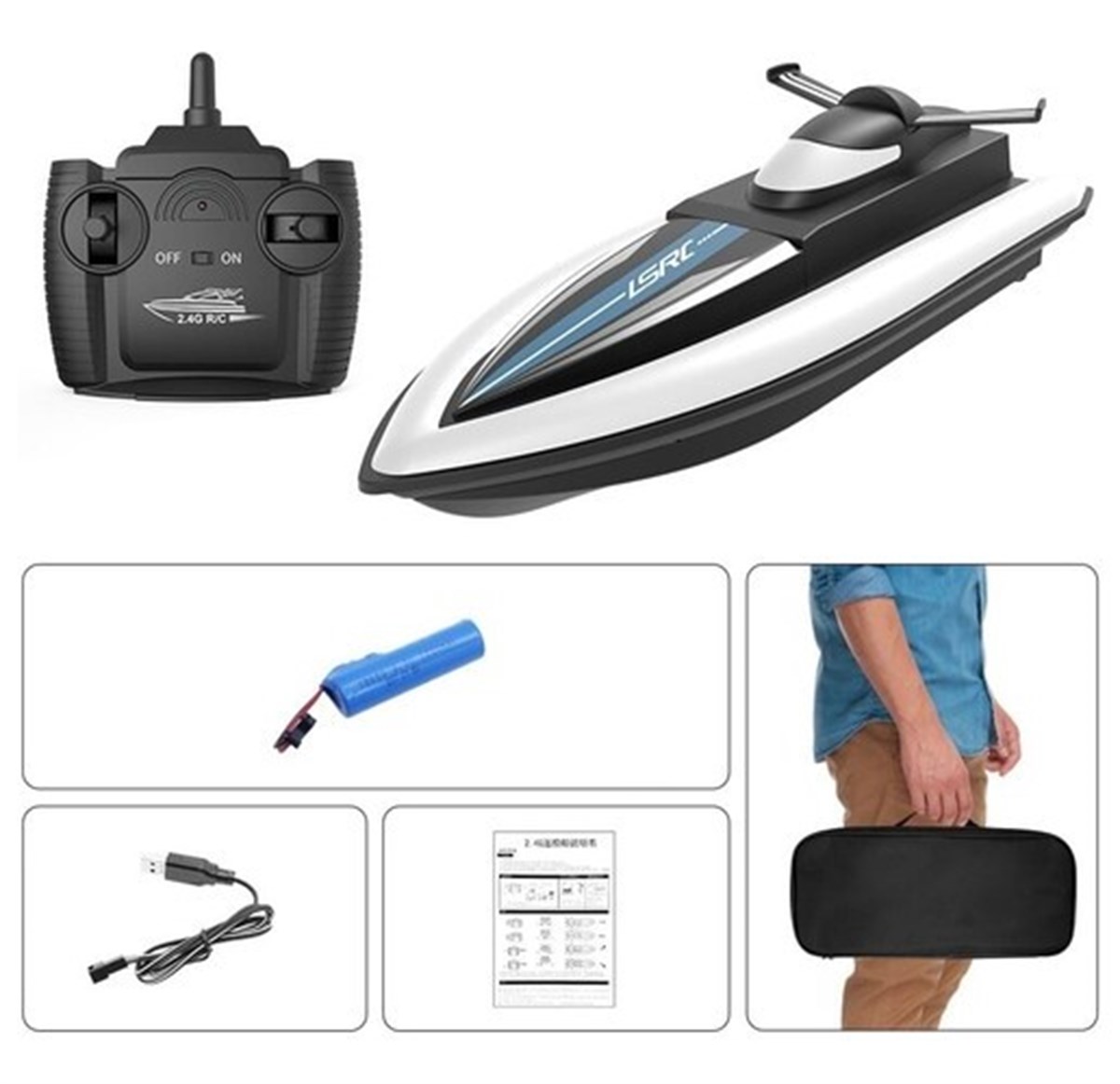 LSRC Lsrc-B8 Yüksek Hızlı 2.4g Uzaktan Kumandalı Tekne