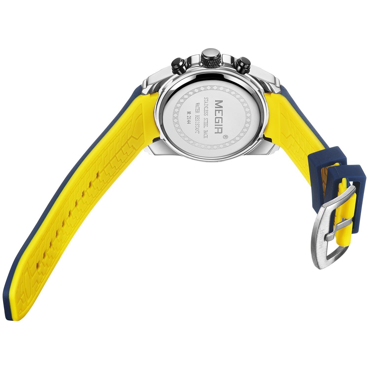 Megir 2144 Erkek Izle Çok Fonksiyonlu Kronograf Kol Saati - Lacivert