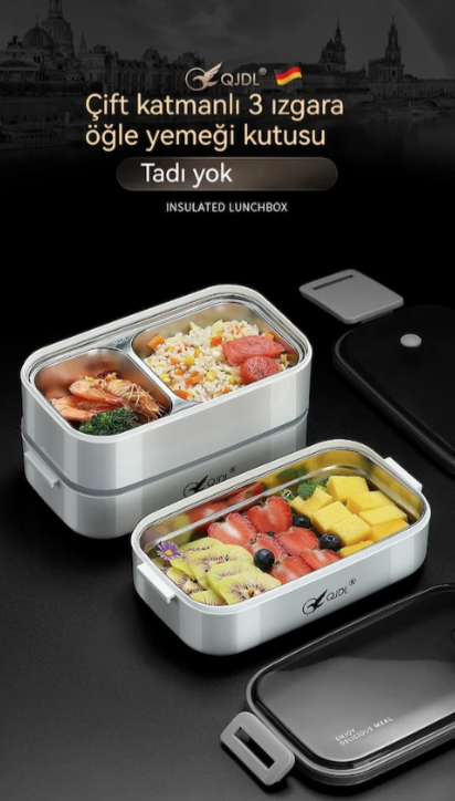 Mühürlü Ve Yalıtımlı Çiftçi Katmanlı Beslenme Kutusu