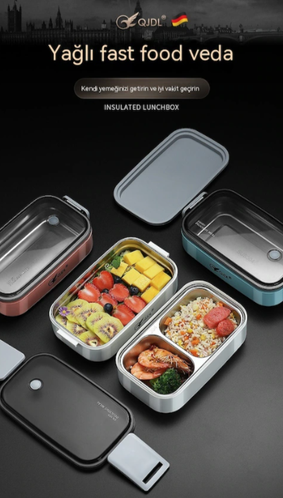 Mühürlü Ve Yalıtımlı Çiftçi Katmanlı Beslenme Kutusu