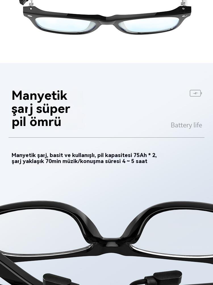 Multifonksiyonel Akıllı Dokunmatik Bluetooth Gözlük