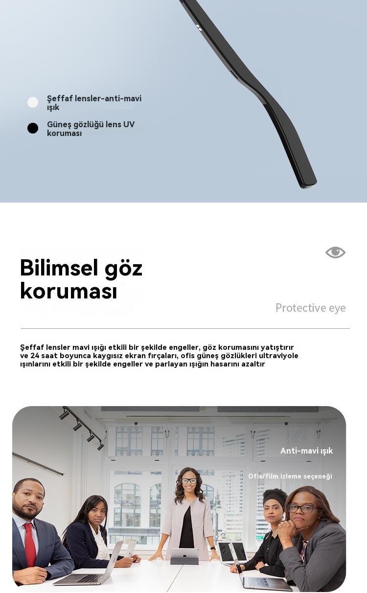 Multifonksiyonel Akıllı Dokunmatik Bluetooth Gözlük