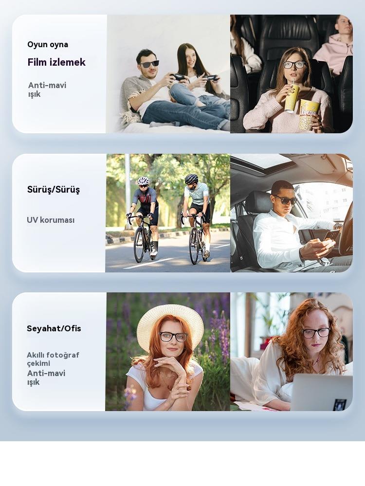 Multifonksiyonel Akıllı Dokunmatik Bluetooth Gözlük