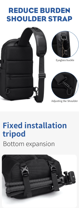 Ozuko 9730 Su Geçirmez Erkek Spor Çapraz Göğüs Çantaları, Erkekler İçin Taktik Askılı Çanta 