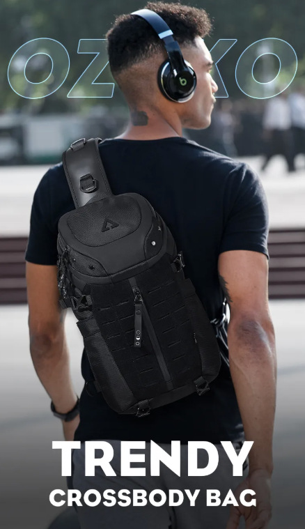 Ozuko 9730 Su Geçirmez Erkek Spor Çapraz Göğüs Çantaları, Erkekler İçin Taktik Askılı Çanta 