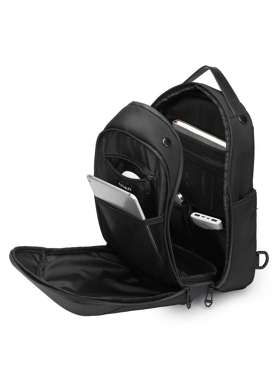 Ozuko Büyük Kapasiteli Su Geçirmez Erkek Göğüs, Crossbody Omuz Çantası 