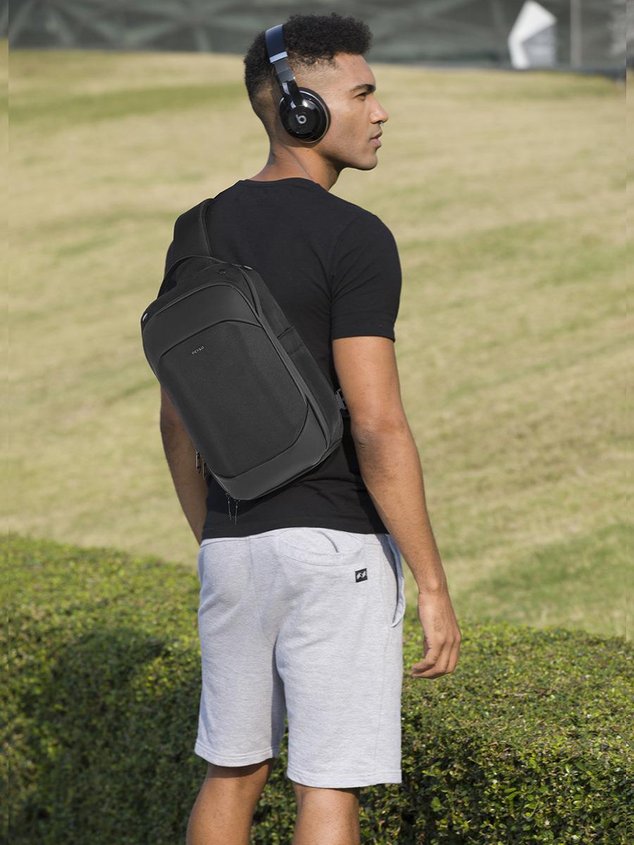 Ozuko Büyük Kapasiteli Su Geçirmez Erkek Göğüs, Crossbody Omuz Çantası 