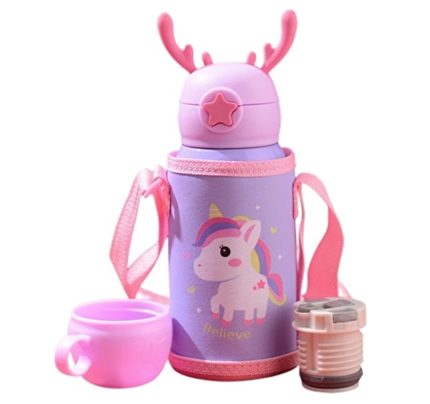 Ruicheng Paslanmaz Çelik Taşınabilir Yalıtımlı Çocuk Suluk 500 Ml