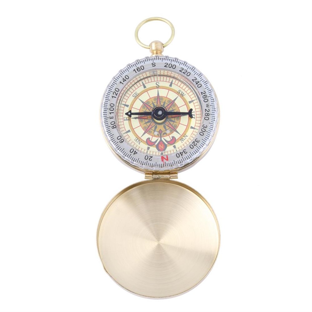 Pirinç Cep Saati Tarzı Açık Hava Kampı Yürüyüş Pusulası