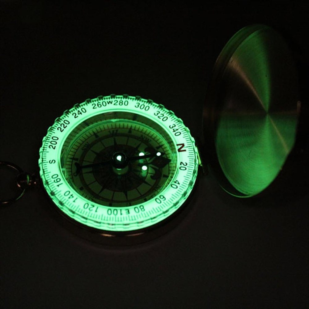 Pirinç Cep Saati Tarzı Açık Hava Kampı Yürüyüş Pusulası