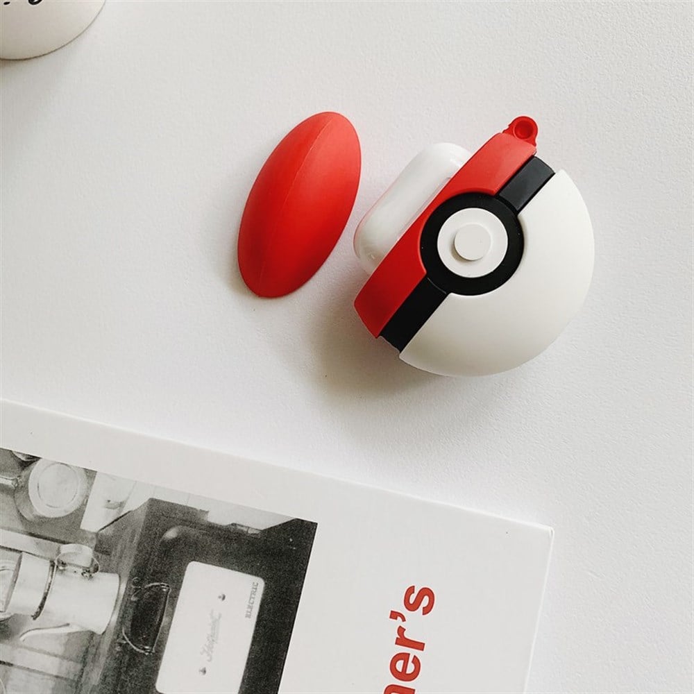 Pokeball Model Tasarımlı AirPods Silikon Koruyucu Kılıf