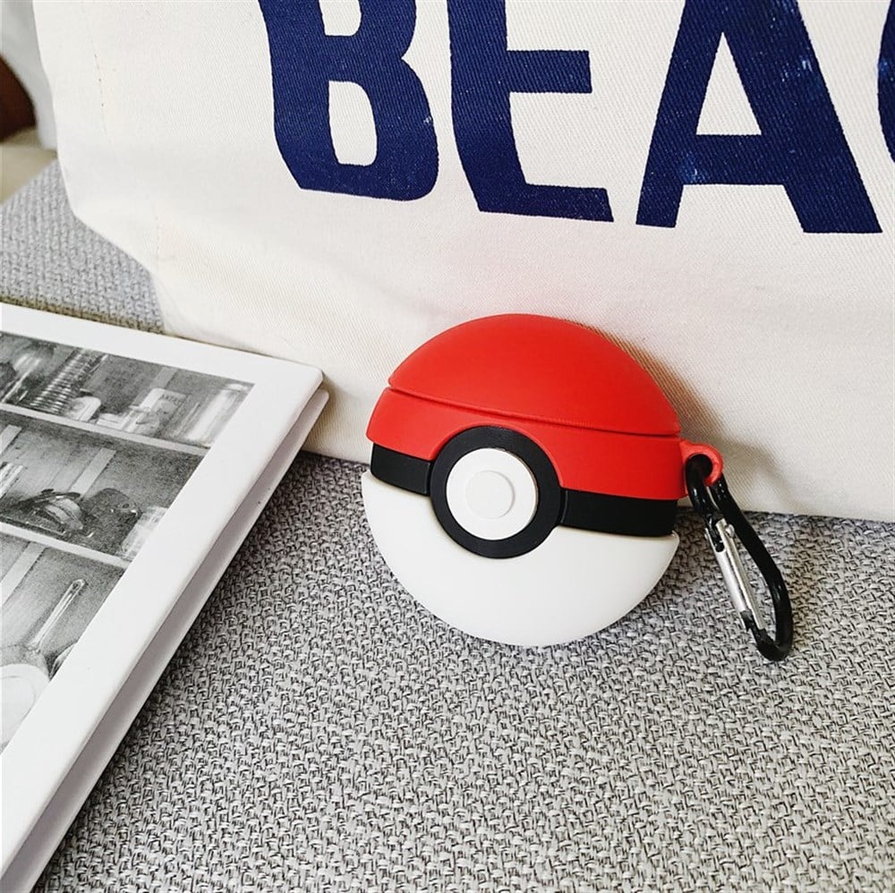Pokeball Model Tasarımlı AirPods Silikon Koruyucu Kılıf