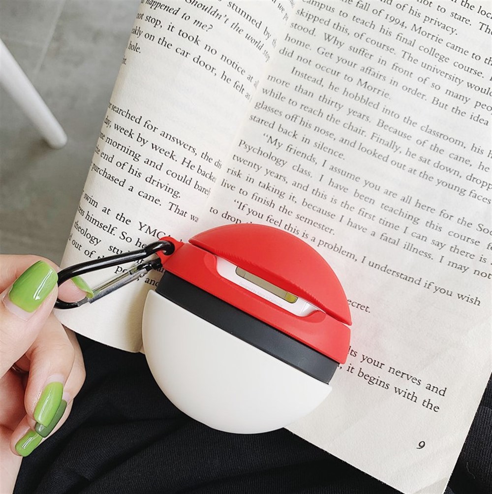 Pokeball Model Tasarımlı AirPods Silikon Koruyucu Kılıf