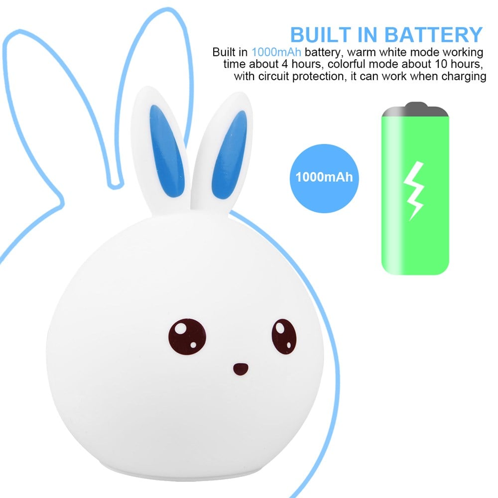 Renk Değişen Tavşan Model Tasarımlı Gece Lambası