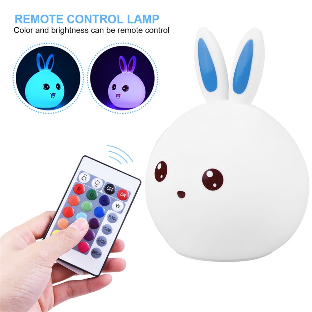 Renk Değişen Tavşan Model Tasarımlı Gece Lambası