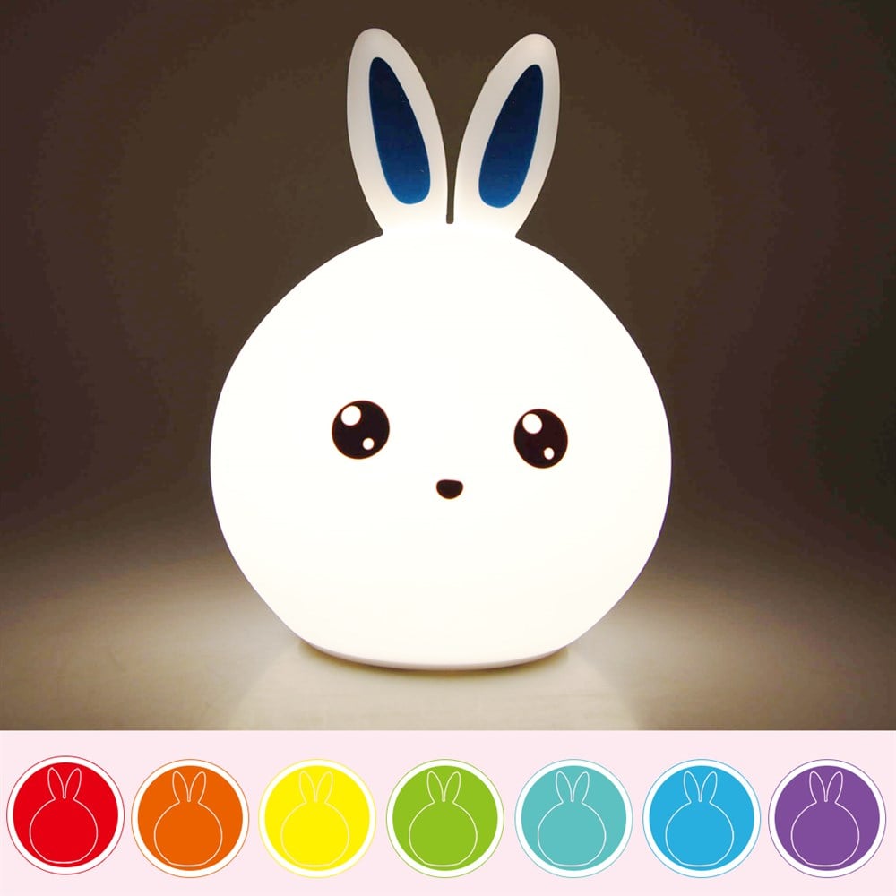 Renk Değişen Tavşan Model Tasarımlı Gece Lambası
