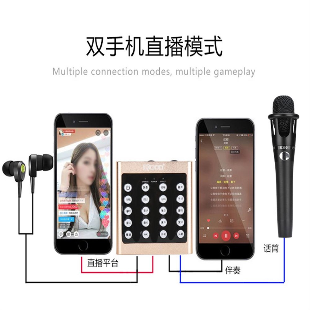 RODD cep telefonu ses kartı, özel efekt dönüştürücü 