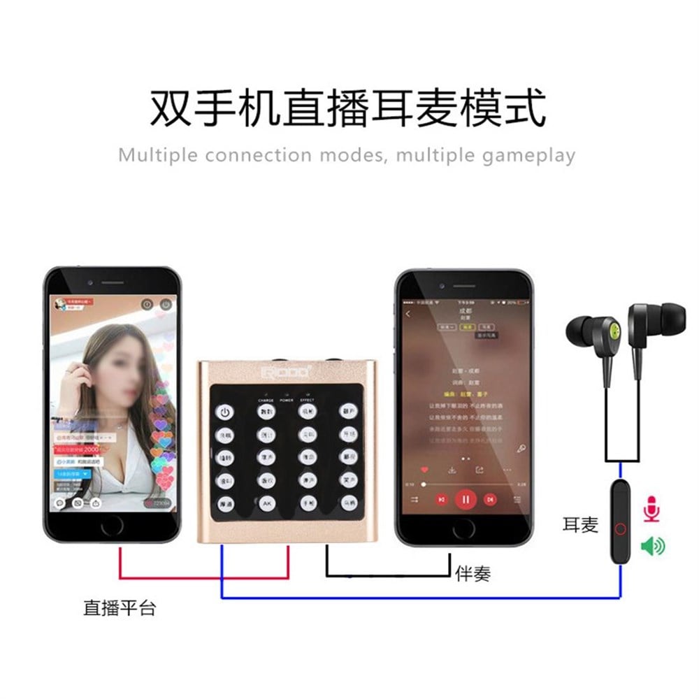 RODD cep telefonu ses kartı, özel efekt dönüştürücü 