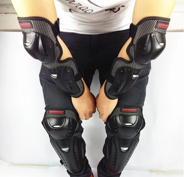 Shenzhen Xin Xin 4 Adet/sn Motosiklet Diz Ve Dirsek Koruyucu Pedler Motokros Pateni Diz Koruyucuları