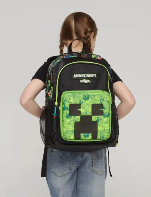 Smiggle Minecraft Büyük Boy Öğrenci Okul Sırt Çantası 42 30 Cm Yeşil