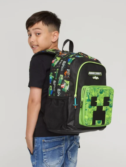 Smiggle Minecraft Büyük Boy Öğrenci Okul Sırt Çantası 42 30 Cm Yeşil