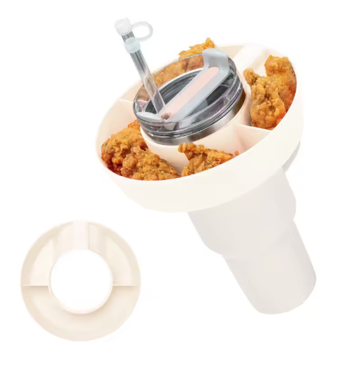 Stanley Cup 40 oz Saplı Atıştırmalık Kasesi, Yeniden Kullanılabilir Silikon Stanley Aksesuar