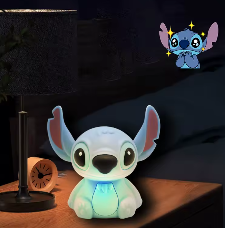 Stitch Silikon Çocuk Gece Lambası – Disney Lilo & Stitch Temalı Yumuşak Işıklı Lamba