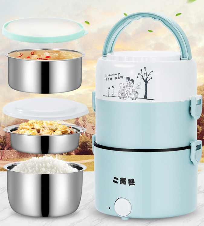 Sw Gelecek Paslanmaz Çelik Elektrikli Öğle Yemeği Kutusu Taşınabilir Ve Çok Fonksiyonlu