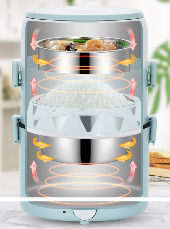 Sw Gelecek Paslanmaz Çelik Elektrikli Öğle Yemeği Kutusu Taşınabilir Ve Çok Fonksiyonlu