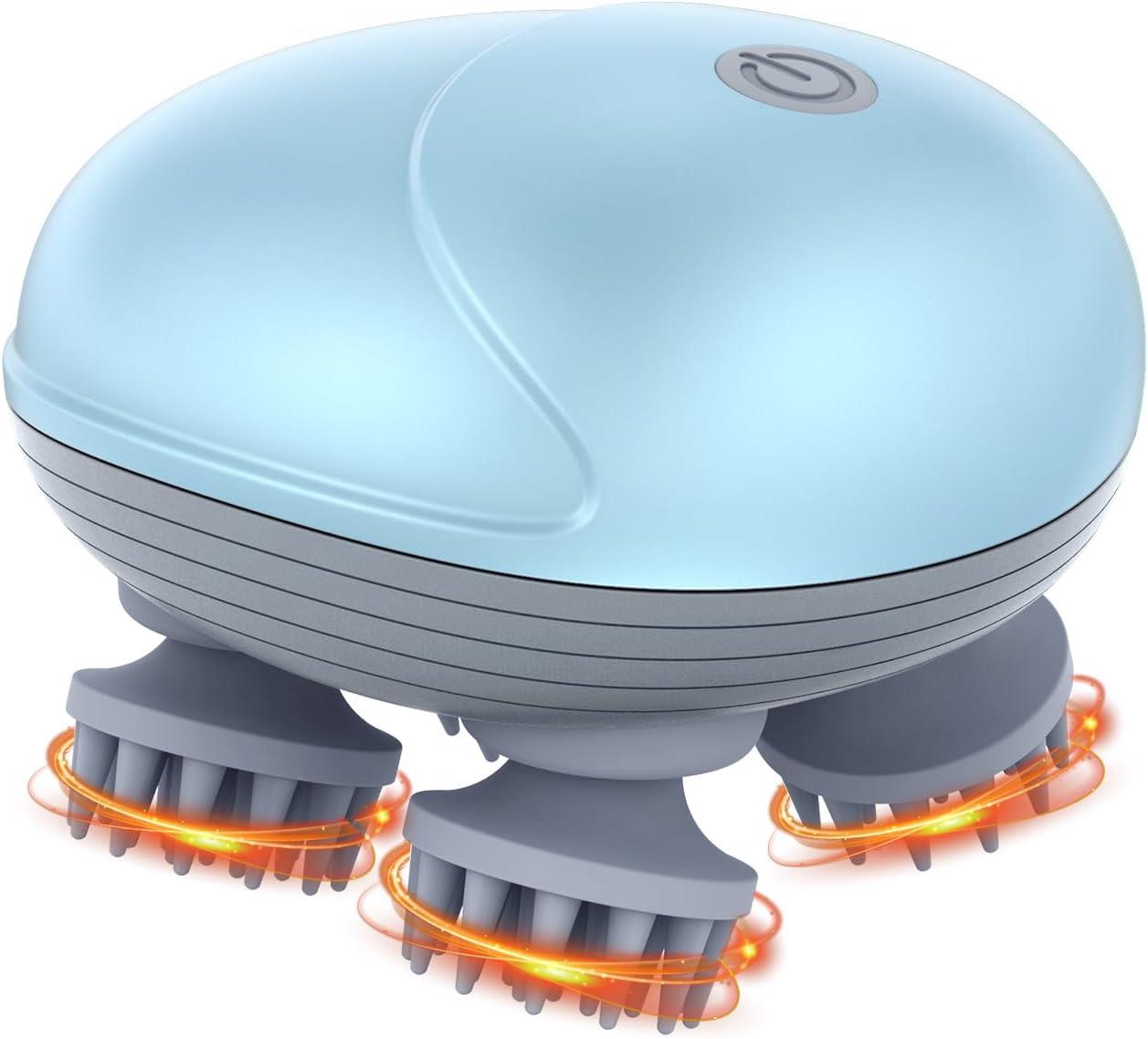 Taşınabilir, USB ile Şarj Edilebilir,  Su geçirmez Elektrikli Kablosuz Kafa Masaj Aleti