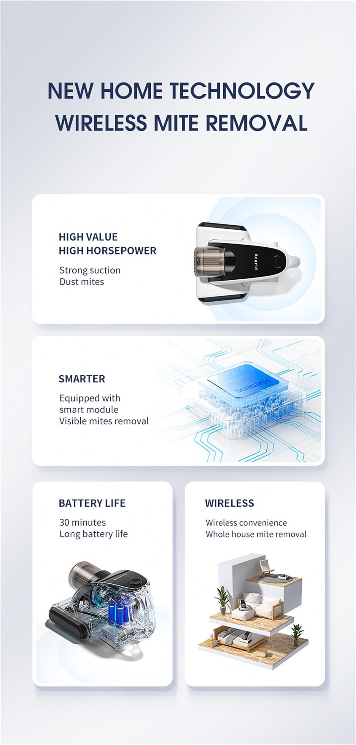 Tcherchi 10kpa Akar Temizleme Elektrikli Süpürge Kablosuz Güçlü Emiş 2000 mah Usb Şarj Edilebilir