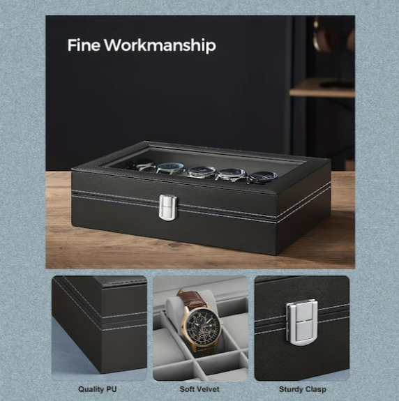 Tcherchi 12 Yuvalı Saat Saklama Kutusu 001