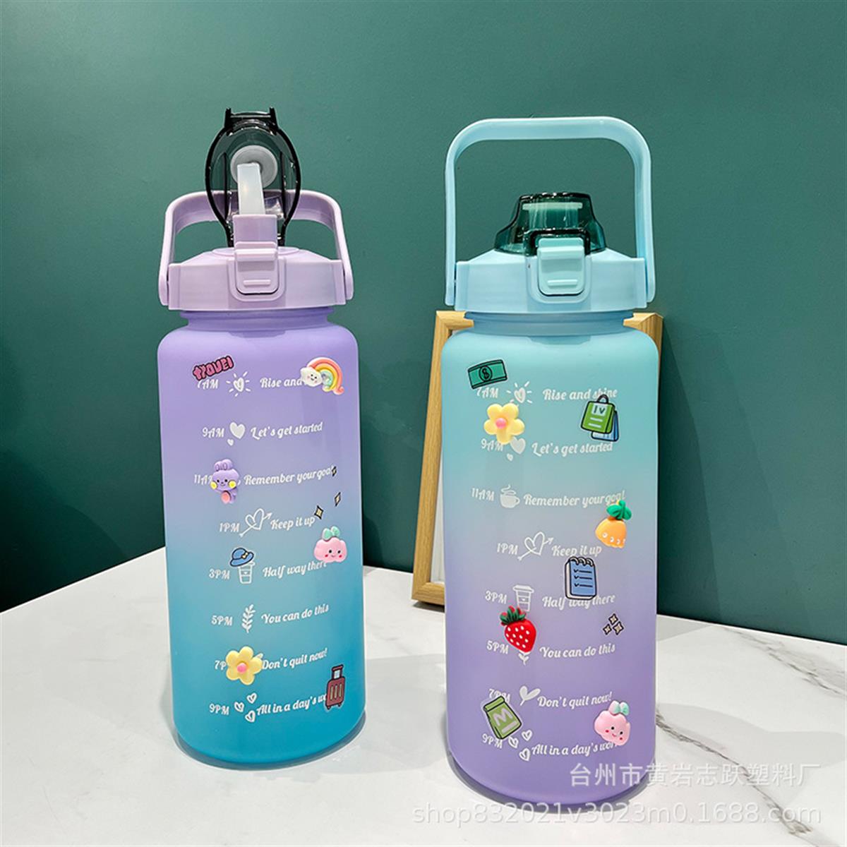 Tcherchi 2000 Ml Büyük Kapasiteli Sızdırmaz Spor Su Şişesi