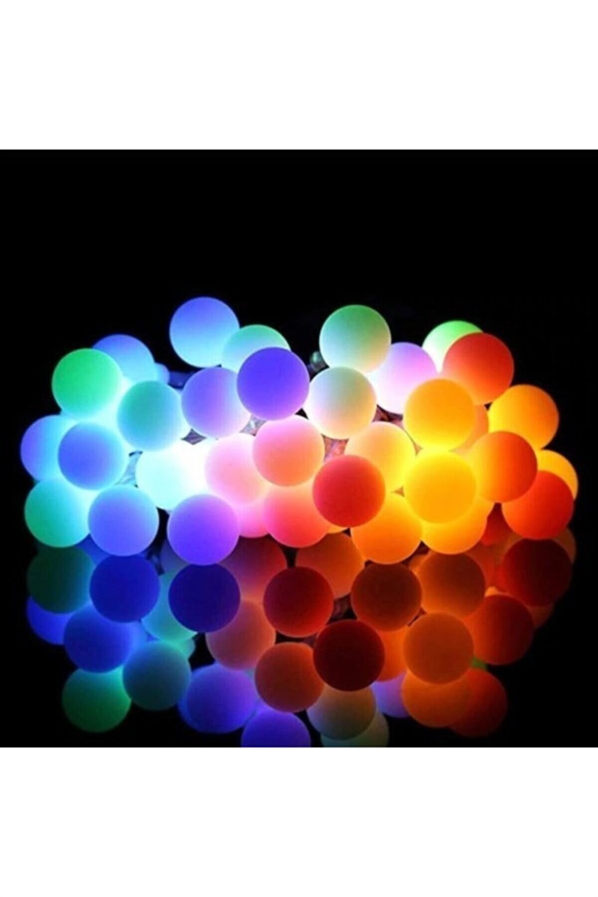 TCherchi 50 Led Solar Güneş Enerjili Dış Bahçe Aydınlatma Su Geçirmez Led Rgb Çok Renkli