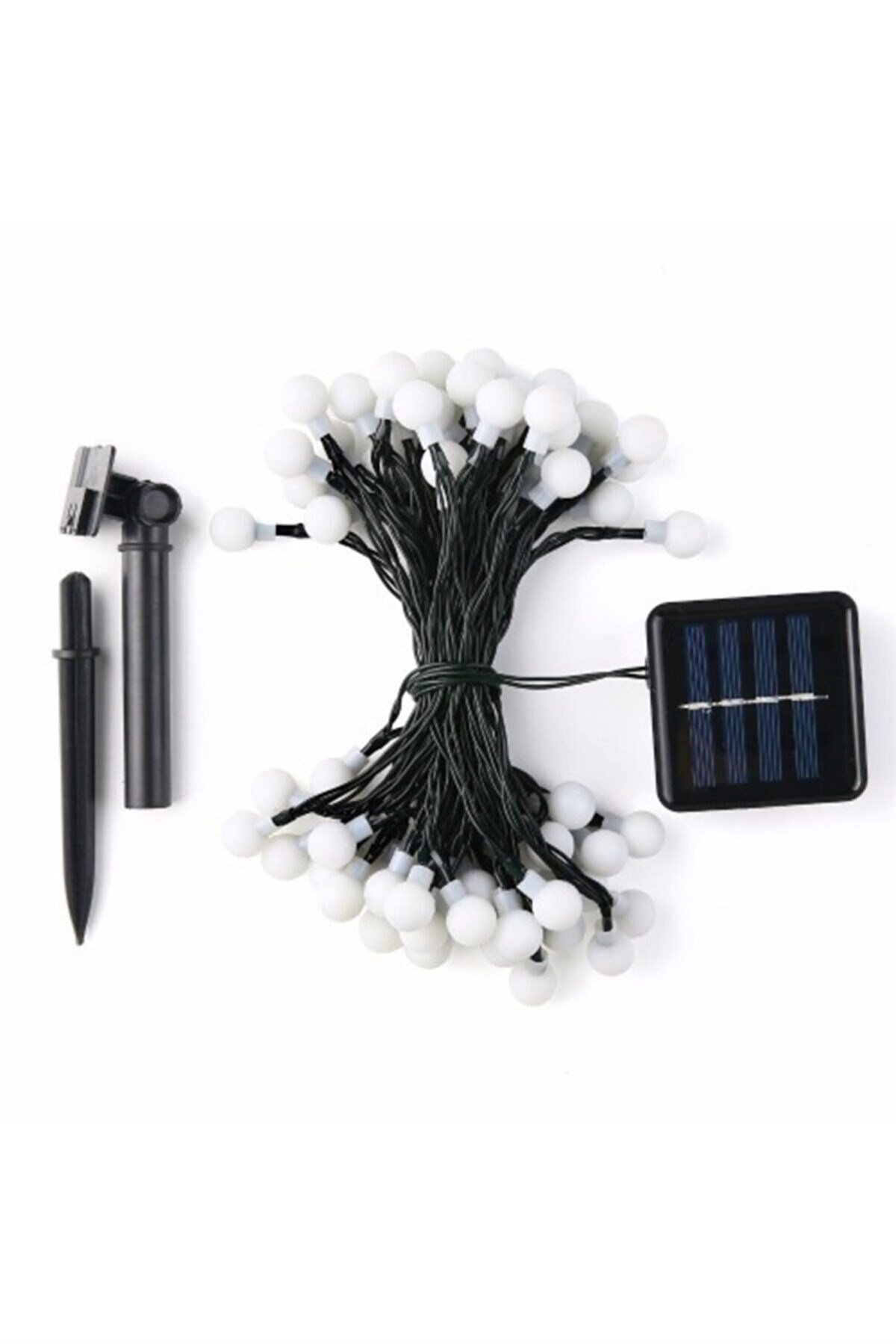 TCherchi 50 Led Solar Güneş Enerjili Dış Bahçe Aydınlatma Su Geçirmez Led Rgb Çok Renkli