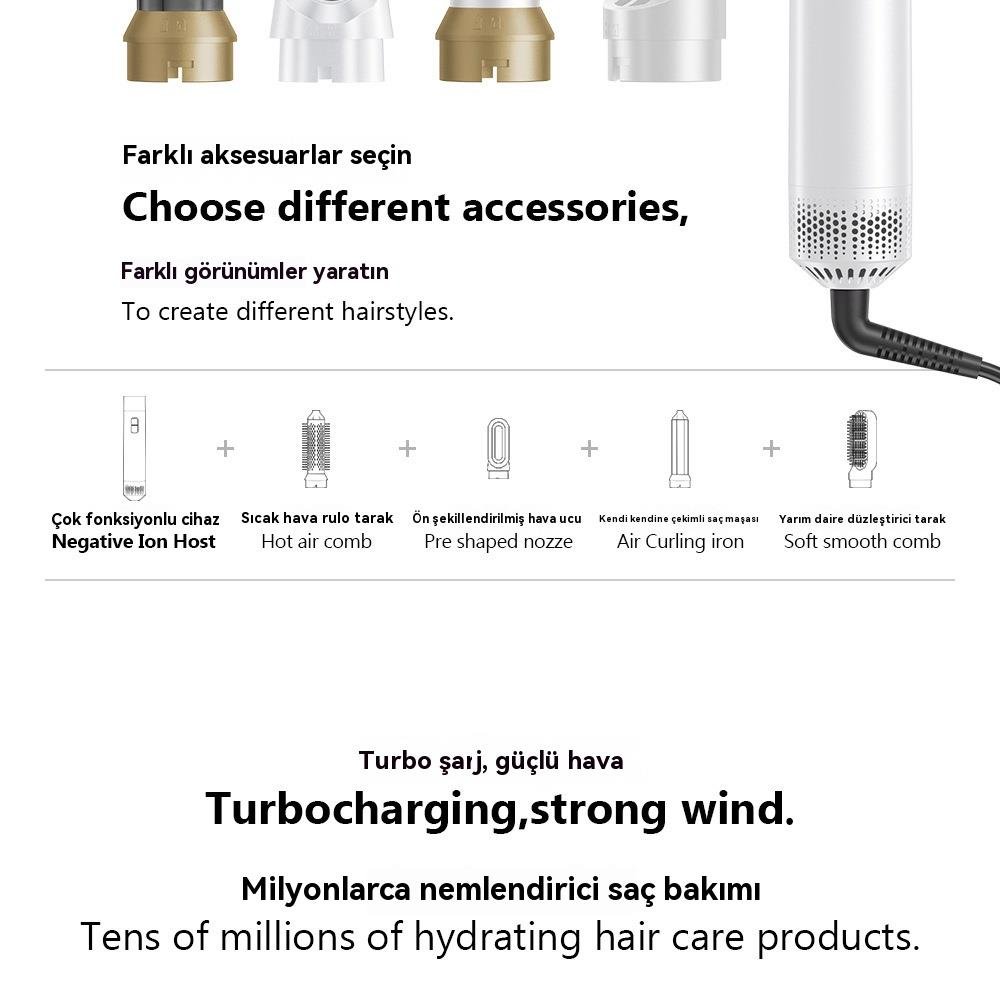 Tcherchi 5'i 1 Arada Çok Fonksiyonlu Saç Şekillendirme Seti