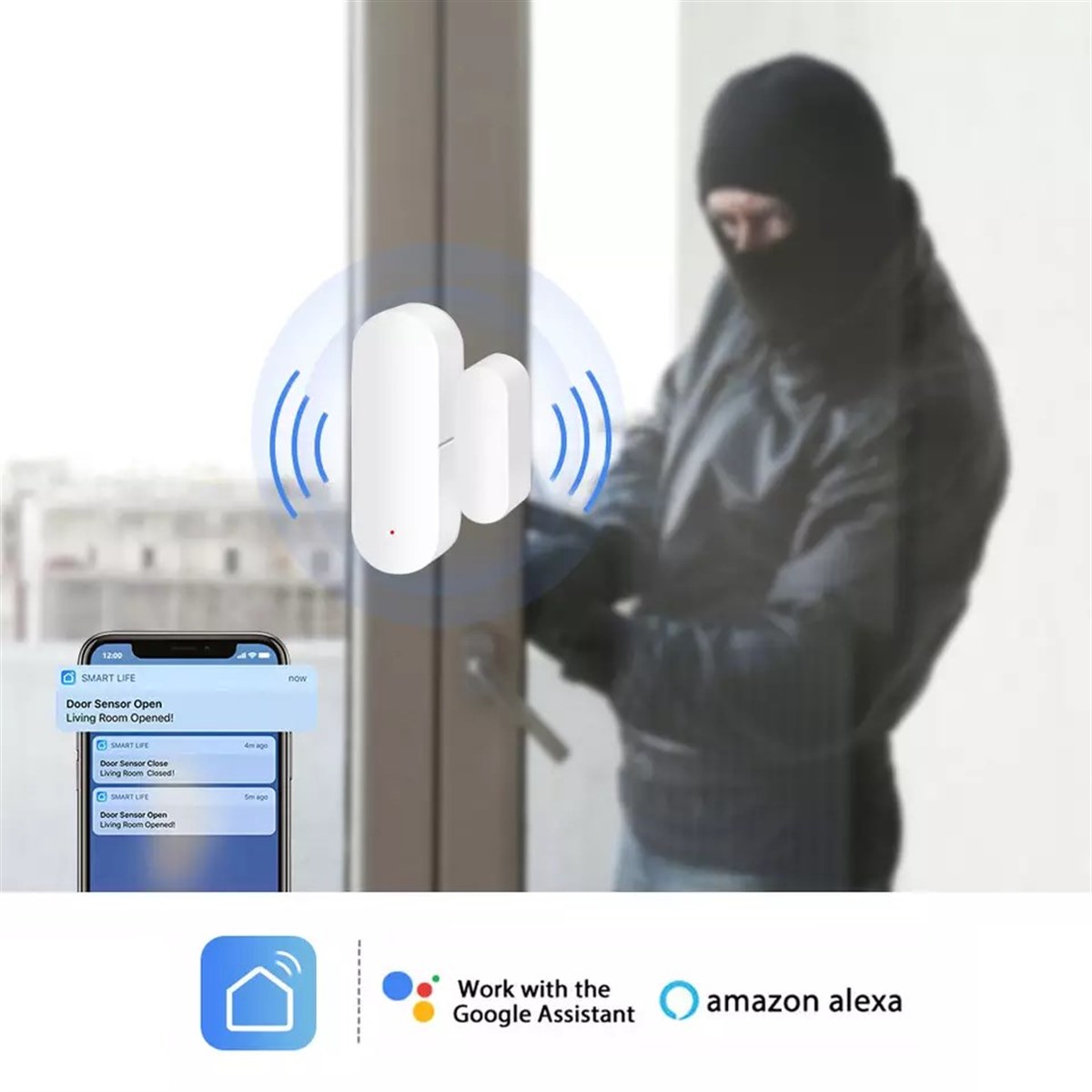 Tcherchi Akıllı Kapı Pencere Alarm Dedektörü