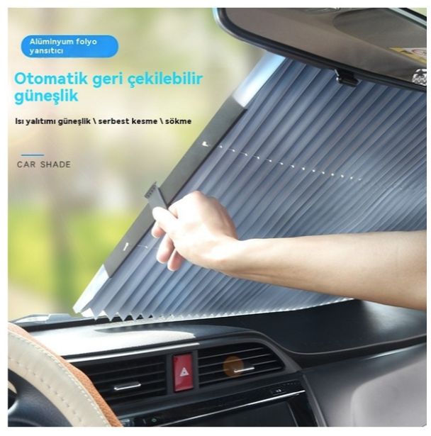 Tcherchı Araç Oto Güneşlik Katlanır Akordiyon Ön Cam Güneşlik 70 X 160 Cm