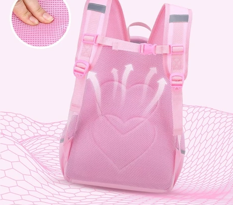 TCHERCHI Baskılı 2 Parça Çocuk Sırt Çantası Seti - Pembe