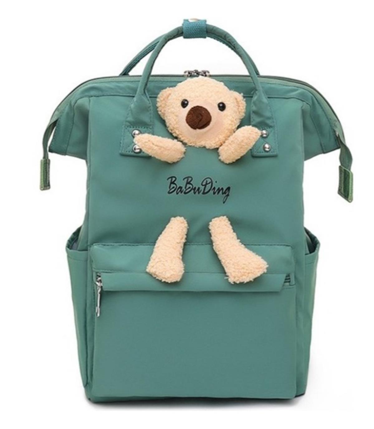 Tcherchi Büyük Kapasiteli Karikatür Ayı Tasarım Yan Cep Okul Sırt Çantası