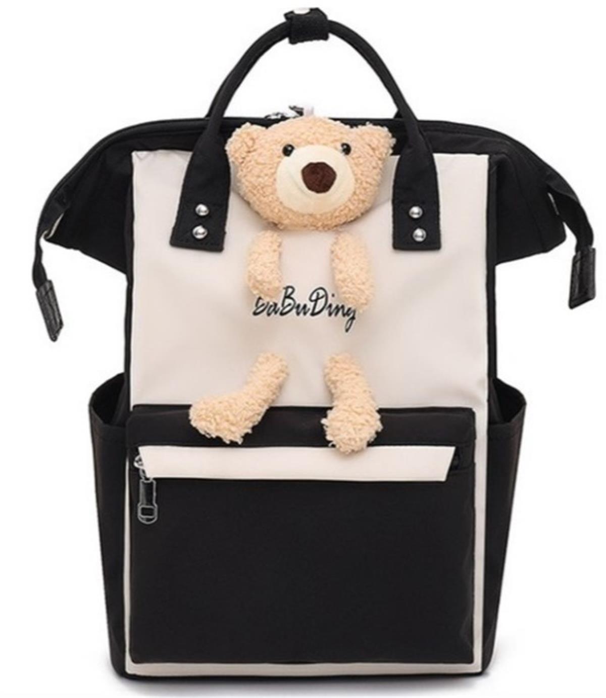 Tcherchi Büyük Kapasiteli Karikatür Ayı Tasarım Yan Cep Okul Sırt Çantası