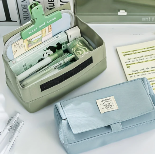 Tcherchi Büyük Kapasiteli Şık Ve Dayanıklı Kanvas Kalem Kutusu