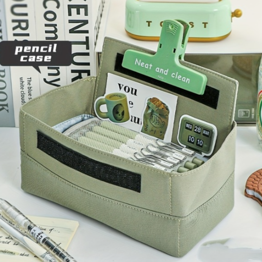 Tcherchi Büyük Kapasiteli Şık Ve Dayanıklı Kanvas Kalem Kutusu