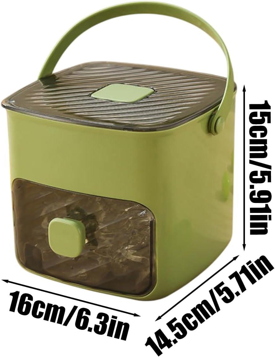 Tcherchi Buz Kutusu - Büyük Kapasiteli Yeniden Kullanılabilir Buz Küpü Saklama Kabı | Dondurucu için Kapaklı Buz Depolama Kabı