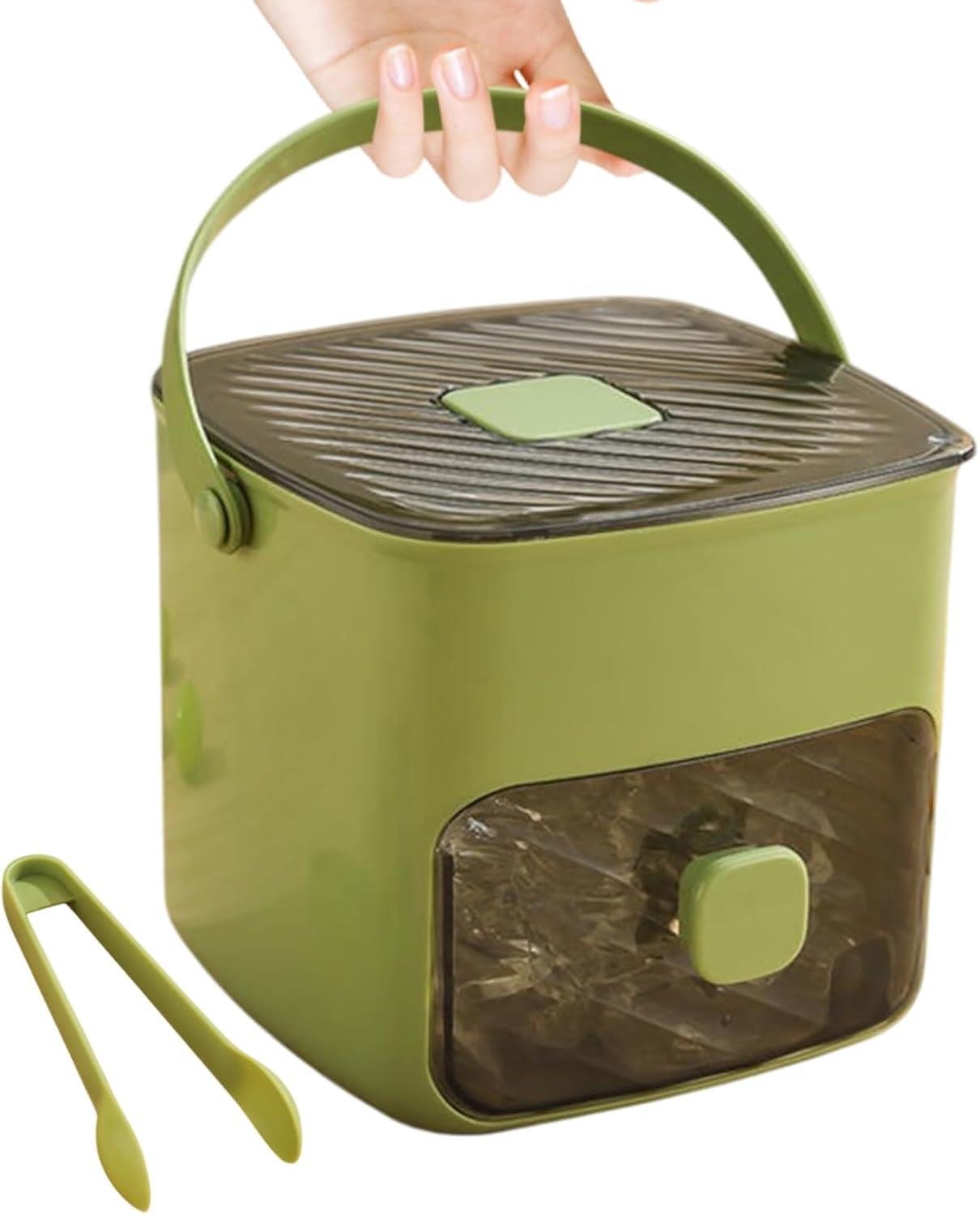 Tcherchi Buz Kutusu - Büyük Kapasiteli Yeniden Kullanılabilir Buz Küpü Saklama Kabı | Dondurucu için Kapaklı Buz Depolama Kabı