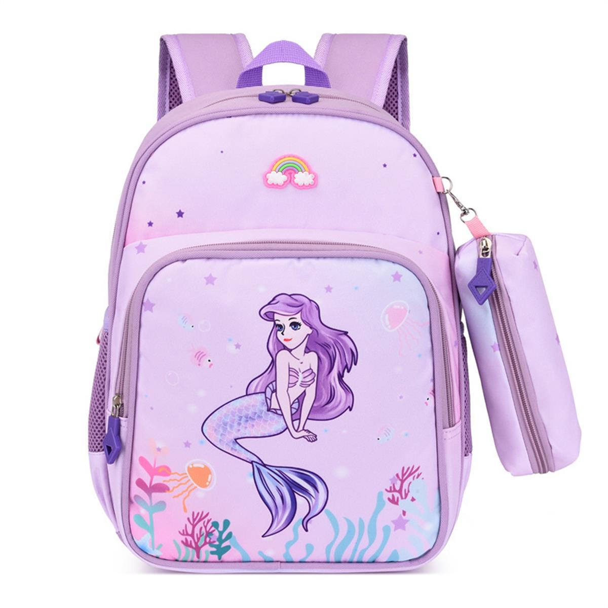 Tcherchi Çocuk Büyük Kapasite Kalem Kutusu ile Karikatür İlkokul Sırt Çantası