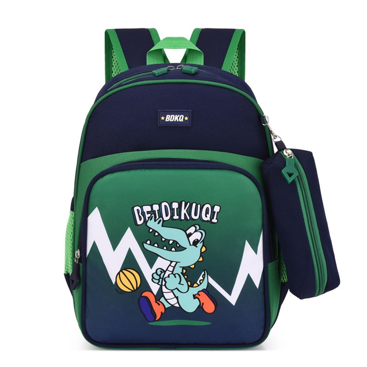 Tcherchi Çocuk Büyük Kapasite Kalem Kutusu ile Karikatür İlkokul Sırt Çantası