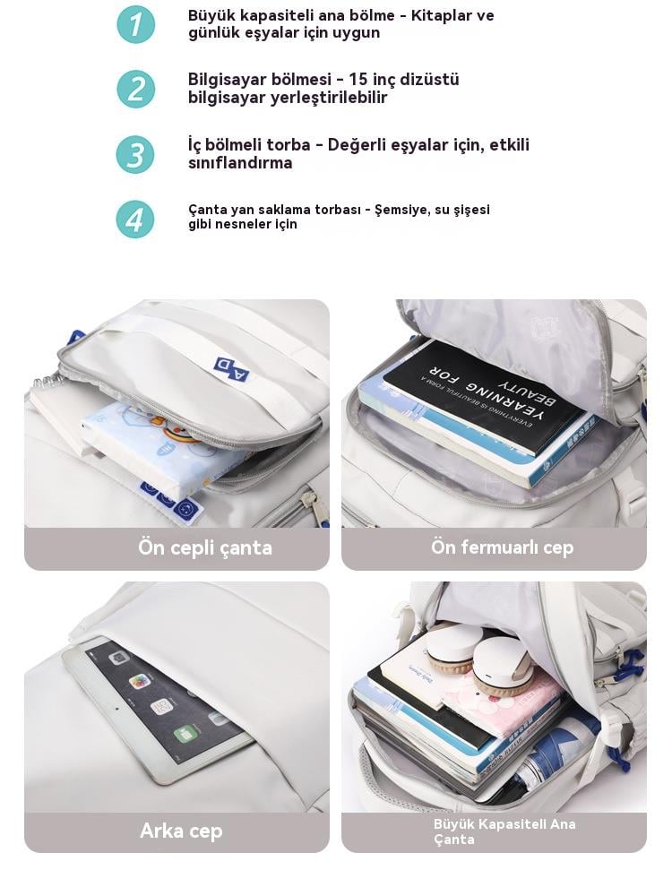 Tcherchi Çocuklar İçin Yüksek Kaliteli Hafif Okul Sırt Çantası