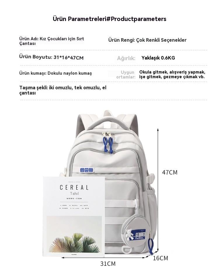 Tcherchi Çocuklar İçin Yüksek Kaliteli Hafif Okul Sırt Çantası